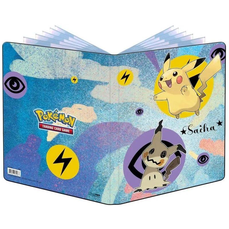 Portfolio album pikachu et mimiqui pour 80 cartes pokemon avec votre prenom  etoile