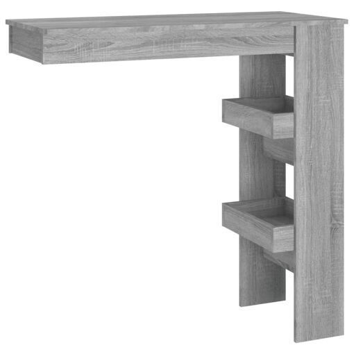 Vidaxl Table Bar Murale Sonoma Gris 102x45x103,5 Cm Bois D'ingénierie