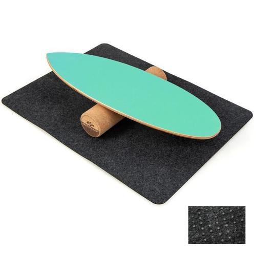 Costway Planche D?Équilibre En Bois Avec Rouleau De Liège Et Tapis Antidérapant Charge 227 Kg Composé De 8 Couches De Bois Vert