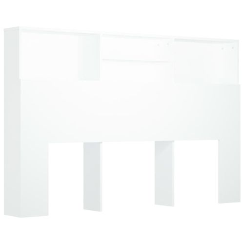Vidaxl Armoire De Tête De Lit Blanc 160x19x103,5 Cm