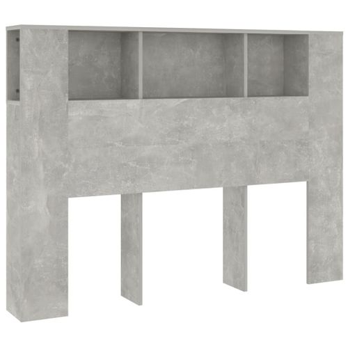 Vidaxl Armoire De Tête De Lit Gris Béton 140x18,5x104,5 Cm
