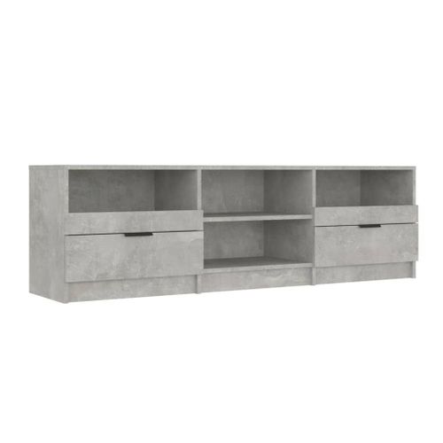 Vidaxl Meuble Tv Gris Béton 150x33,5x45 Cm Bois D'ingénierie