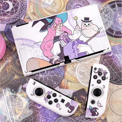 Magnic Girl Switch Oled Case Hard Pc Split Cover Dockable Shell Game Console Housing Kit Nintendo Switch Accessoires