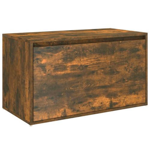 Vidaxl Banc D'entrée 80x40x45 Cm Chêne Fumé Bois D'ingénierie