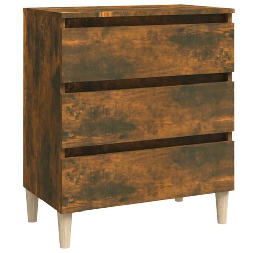 Vidaxl Buffet Chêne Fumé 60x35x69 Cm Bois D'ingénierie