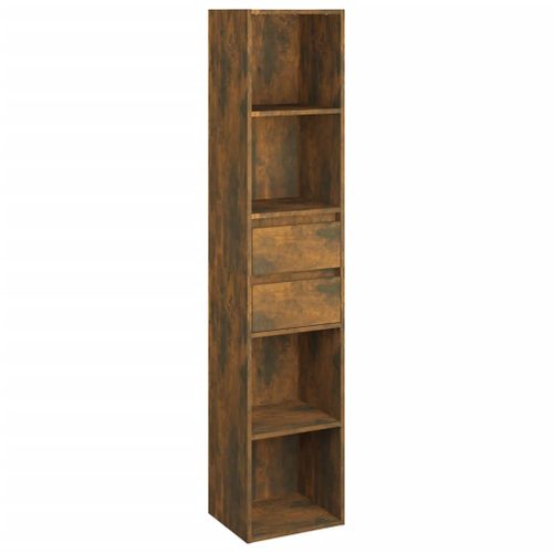 Vidaxl Bibliothèque Chêne Fumé 36x30x171 Cm Bois D'ingénierie