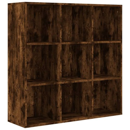 Vidaxl Armoire À Livres Chêne Fumé 98x30x98 Cm
