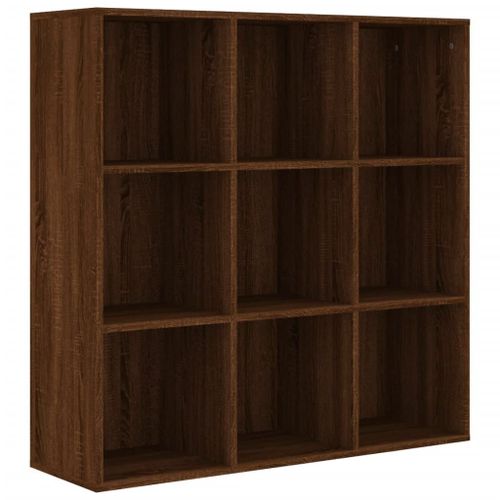 Vidaxl Armoire À Livres Chêne Marron 98x30x98 Cm