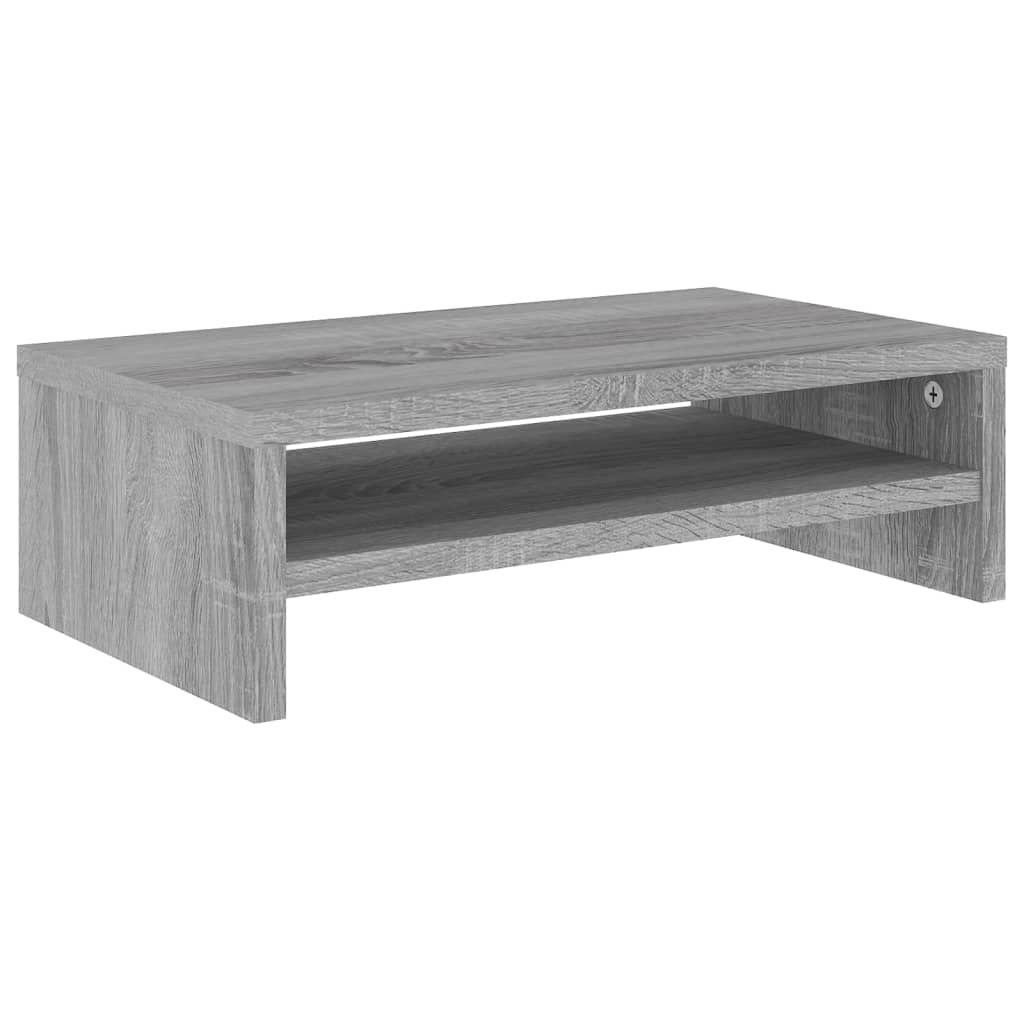 Vidaxl Support De Moniteur Sonoma Gris 42x24x13 Cm Bois D'ingénierie