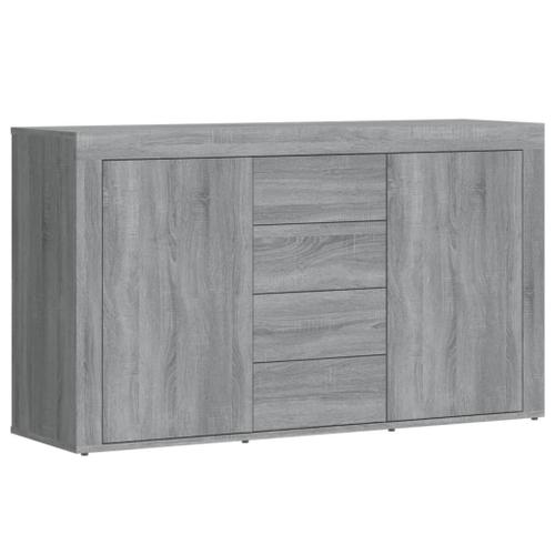 Vidaxl Buffet Sonoma Gris 120x36x69 Cm Bois D'ingénierie