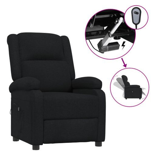 Vidaxl Fauteuil Inclinable Électrique Noir Tissu