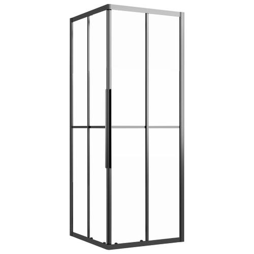 vidaXL Cabine de douche ESG dépoli 70x70x180 cm Noir