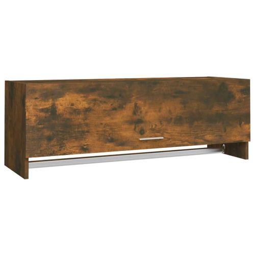 Vidaxl Garde-Robe Chêne Fumé 100x32,5x35 Cm Bois D'ingénierie