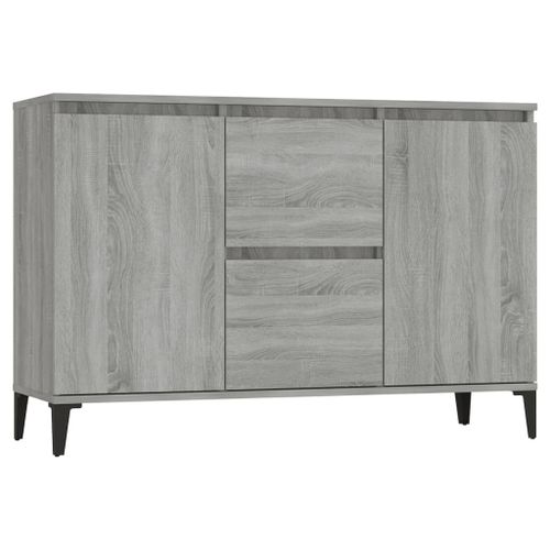 Vidaxl Buffet Sonoma Gris 104x35x70 Cm Bois D'ingénierie