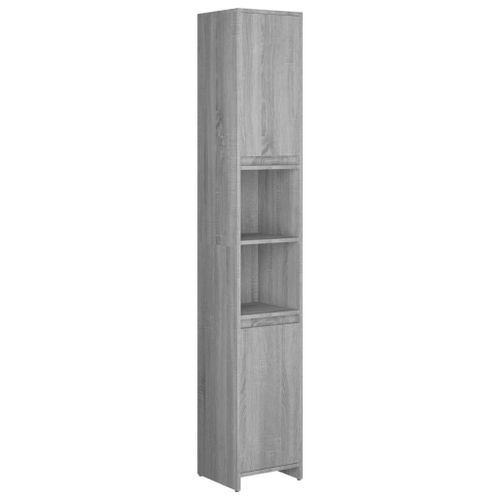 Vidaxl Armoire De Bain Sonoma Gris 30x30x183,5 Cm Bois D'ingénierie
