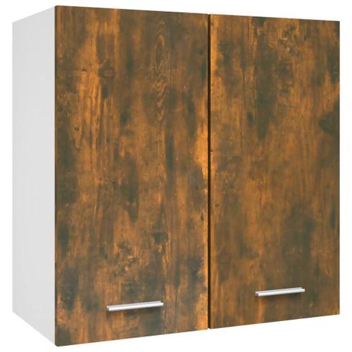 Vidaxl Armoire Suspendue Chêne Fumé 60x31x60 Cm Bois D'ingénierie