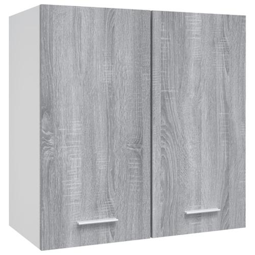 Vidaxl Armoire Suspendue Sonoma Gris 60x31x60 Cm Bois D'ingénierie