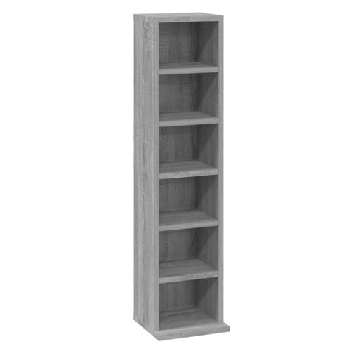 Vidaxl Armoire À Cd Sonoma Gris 21x20x88 Cm Bois D'ingénierie