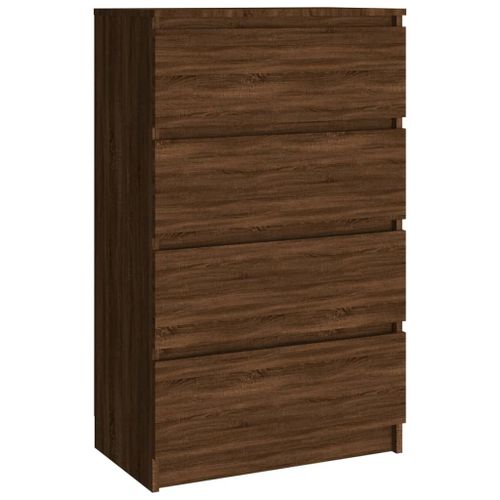 Vidaxl Buffet Chêne Marron 60x35x98,5 Cm Bois D'ingénierie
