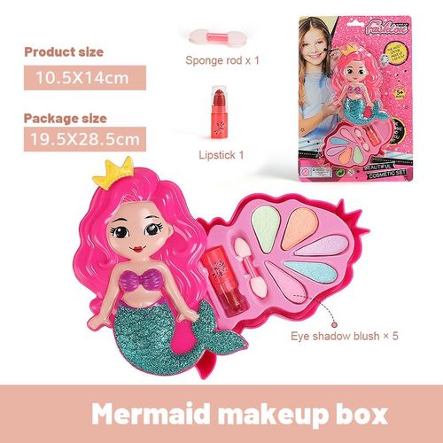Boîte De Jeu De Maquillage Pour Enfants,Kit De Maquillage Pour Enfants,Cosmétiques Princesse,Ensemble De Jouets Pour Filles,Rouge À Lèvres,Fard À Barrage - Type D