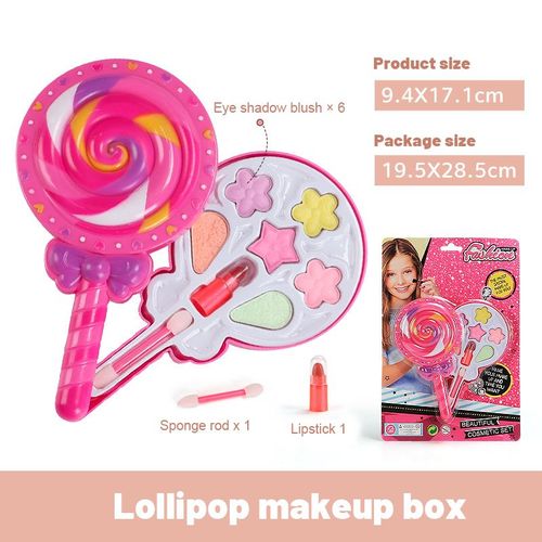 Boîte De Jeu De Maquillage Pour Enfants,Kit De Maquillage Pour Enfants,Cosmétiques Princesse,Ensemble De Jouets Pour Filles,Rouge À Lèvres,Fard À Barrage - Type C