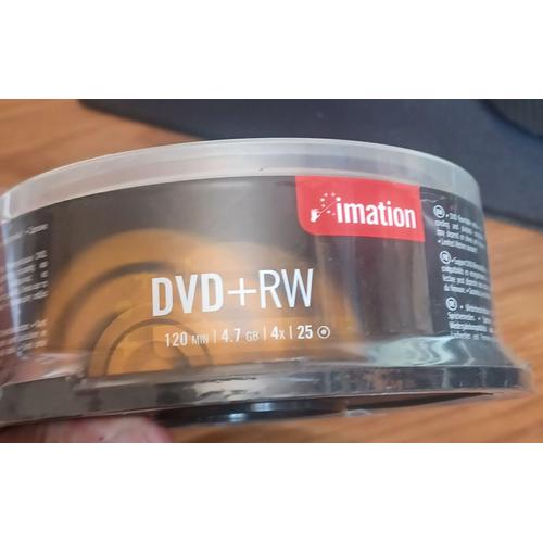 DVD+RW 4X 4,7GB IMATION Pack de 25 SPINDLE