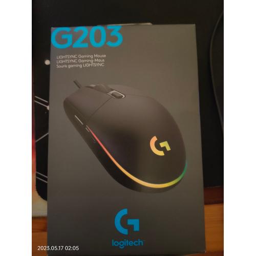 SOURIS GAMER LOGITECH G203 LIGHTSYNC FILAIRE USB RGB BLANC