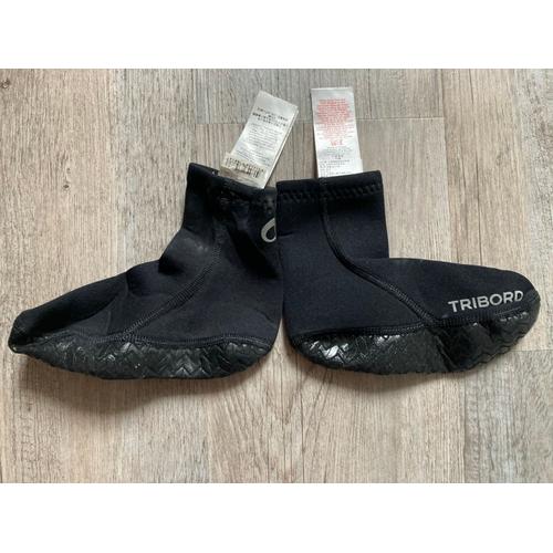 Deux Paires De Chausson Enfant Tribord Pour Sport Nautique Taille 32/33