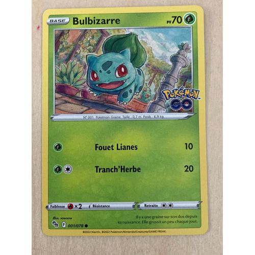 (1574) Bulbizarre 1/78 Pokemon 