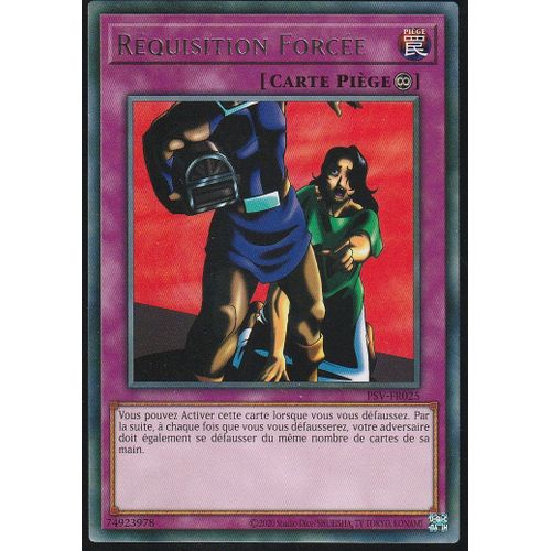 Carte Yu-Gi-Oh - Réquisition Forcée - Psv-Fr025 - Rare - Le Serviteur Du Pharaon