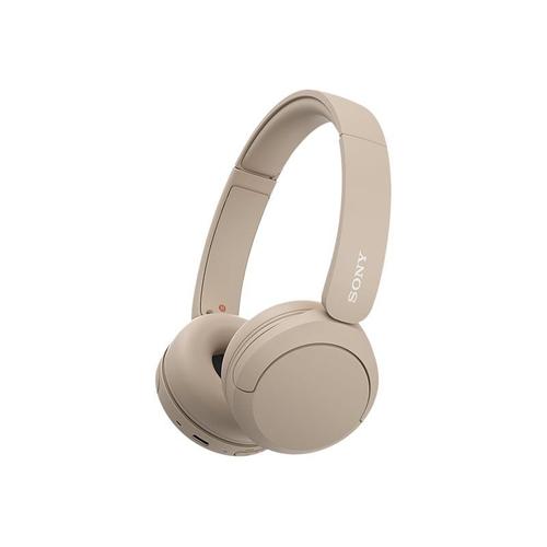 Sony WH-CH520 - Écouteurs avec micro - sur-oreille - Bluetooth - sans fil - beige