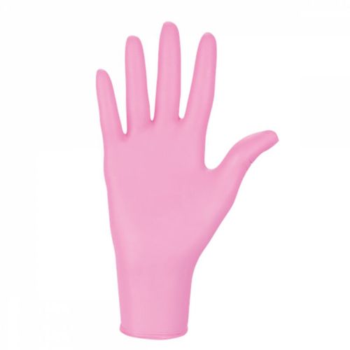 Vivezen - Boite De 100 Gants En Nitrile Jetables - Non Poudrés - Taille L - Rose