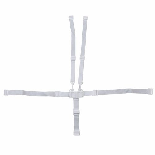 Monsieur Bébé - Lot De 2 Harnais De Sécurité 5 Points Blanc Pour Chaise Haute Enfant Ptit - Monsieur Bébé