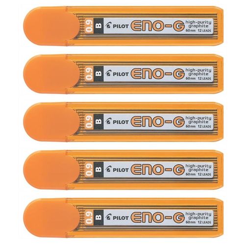 Pilot Lot De 5 Etuis De 12 Mines Eno-G Graphite Pour Porte-Mines B 0.9 Mm