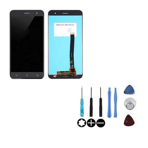 Ecran Lcd & Vitre Tactile Noir Assemblés Sans Châssis Pour Asus Zenfone 3 Ze520kl / Zd552kl