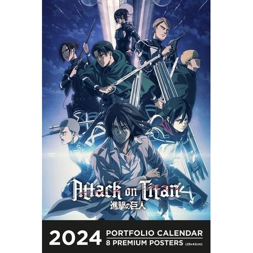 Attack On Titan - 8 Premium Posters, De Janvier À Décembre