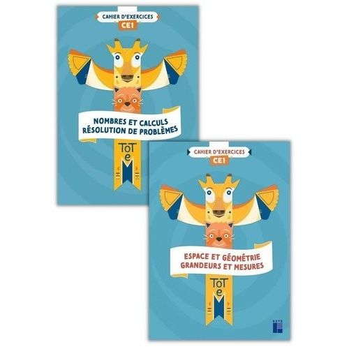 Mathématiques Ce1 Totem - Cahiers D'exercices 2 Volumes : Espace Et Géométrie, Grandeurs Et Mesures - Nombres Et Calculs, Résolution De Problèmes