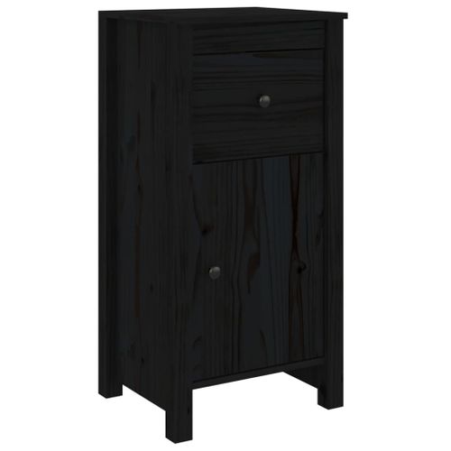 Vidaxl Buffet Noir 40x35x80 Cm Bois Massif De Pin