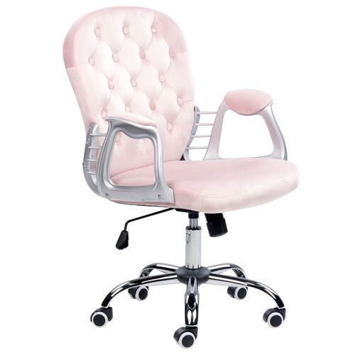 Chaise De Bureau Velours Rose Princess