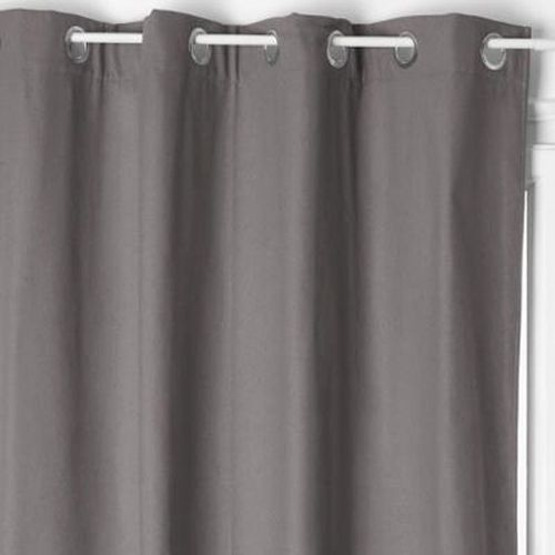 Rideau Isolant En Coton "Isa" 140x260cm Gris Foncé