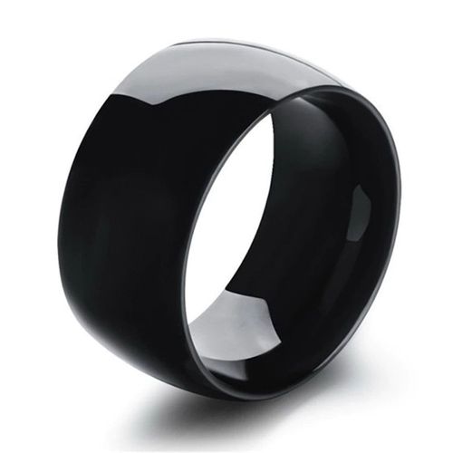 Zense - Bague Pour Homme En Acier De Titane Noir Zr0164