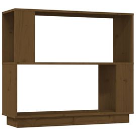 Vidaxl Bibliothèque/Cloison Marron Miel 80x25x70 Cm Bois Massif
