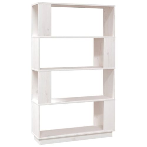 Vidaxl Bibliothèque/Séparateur De Pièce Blanc 80x25x132 Cm Pin Solide