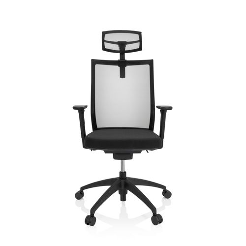 Chaise De Bureau / Fauteuil Pivotant Aspen Pro Tissu Maille Noir Hjh Office