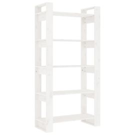 Vidaxl Bibliothèque/Séparateur De Pièce Blanc 80x35x160 Cm Bois Massif