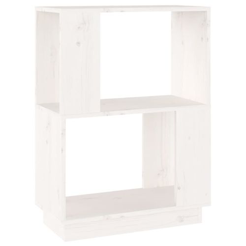 Vidaxl Bibliothèque/Séparateur De Pièce Blanc 51x25x70 Cm Pin Solide