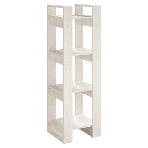 Vidaxl Bibliothèque/Séparateur De Pièce Blanc 41x35x125 Cm Pin Solide
