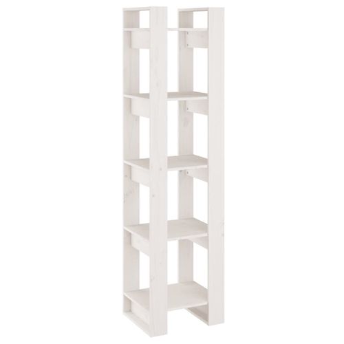 Vidaxl Bibliothèque/Séparateur De Pièce Blanc 41x35x160 Cm Pin Solide