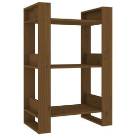 Vidaxl Bibliothèque/Cloison Marron Miel 60x35x91 Cm Bois Massif