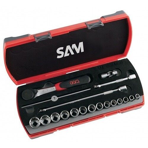 Coffret 3/8'' douilles et accessoires - 19 pièces SAM OUTILLAGE
